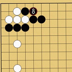 図５３：星で隅を守る方法の碁盤図