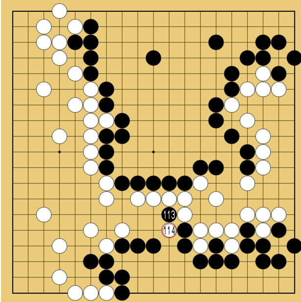 図２８：布石からヨセまで丁寧に解説の碁盤図