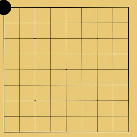 石を囲んで取る練習の図