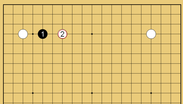 小目の一間高ガカリに対するハサミの図