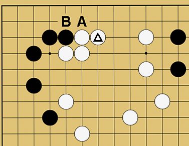 図39:二線のヨセで先手を取る方法の碁盤図