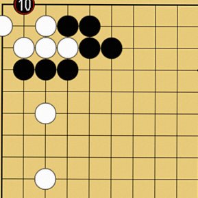 図５７：星で隅を守る方法の碁盤図