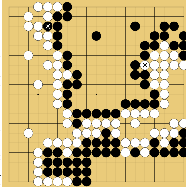 図７８：布石からヨセまで丁寧に解説の碁盤図