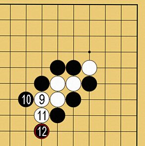 図２０：囲碁の基本がよくわかる「ケイマのツケコシ」講座の碁盤図