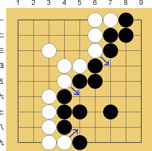囲碁9路盤の打ち方(終盤)