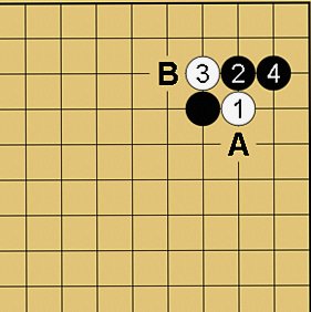 囲碁格言「切り違い一方ノビよ」