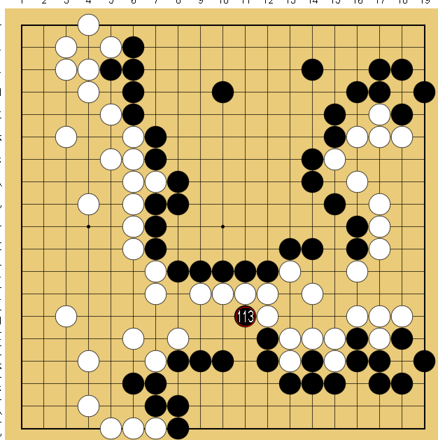 図２６：布石からヨセまで丁寧に解説の碁盤図