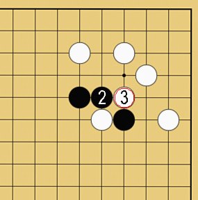 図５１：囲碁の基本がよくわかる「ケイマのツケコシ」講座の碁盤図