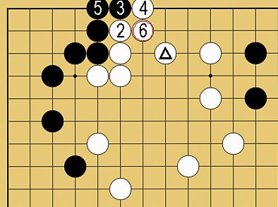 図31:二線のヨセで先手を取る方法の碁盤図