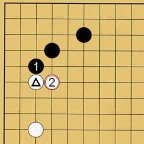 図２３：星で隅を守る方法の碁盤図