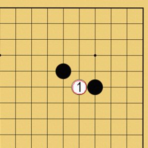 図２２：囲碁の基本がよくわかる「ケイマのツケコシ」講座の碁盤図