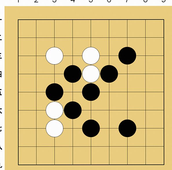 囲碁9路盤の打ち方(序盤)