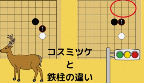 【囲碁の辺の定石】コスミツケと鉄柱の違いを解説
