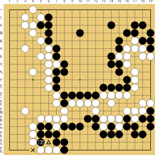 図６７：布石からヨセまで丁寧に解説の碁盤図