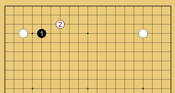 小目の一間高ガカリに対するハサミの図