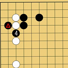 図３１：星で隅を守る方法の碁盤図