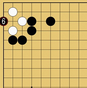 図１１：星で隅を守る方法の碁盤図