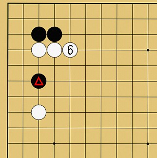 図５９：定石外れへの簡単な咎め方の碁盤図