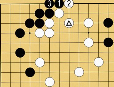 図29:二線のヨセで先手を取る方法の碁盤図