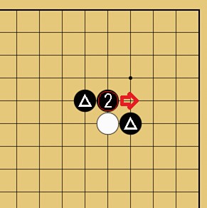 図５：囲碁の基本がよくわかる「ケイマのツケコシ」講座の碁盤図