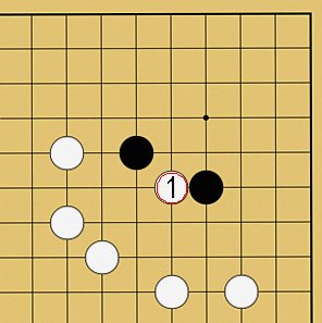 図３４：囲碁の基本がよくわかる「ケイマのツケコシ」講座の碁盤図
