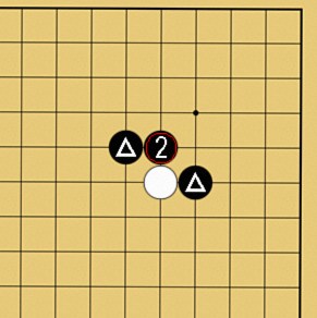 図４：囲碁の基本がよくわかる「ケイマのツケコシ」講座の碁盤図