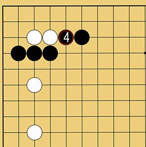 図３８：星で隅を守る方法の碁盤図