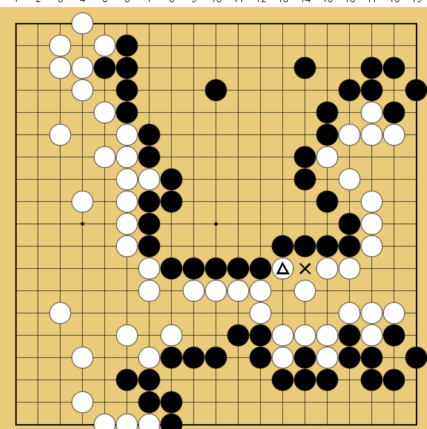 図４９：布石からヨセまで丁寧に解説の碁盤図