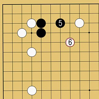 図４４：定石も学べるの碁盤図