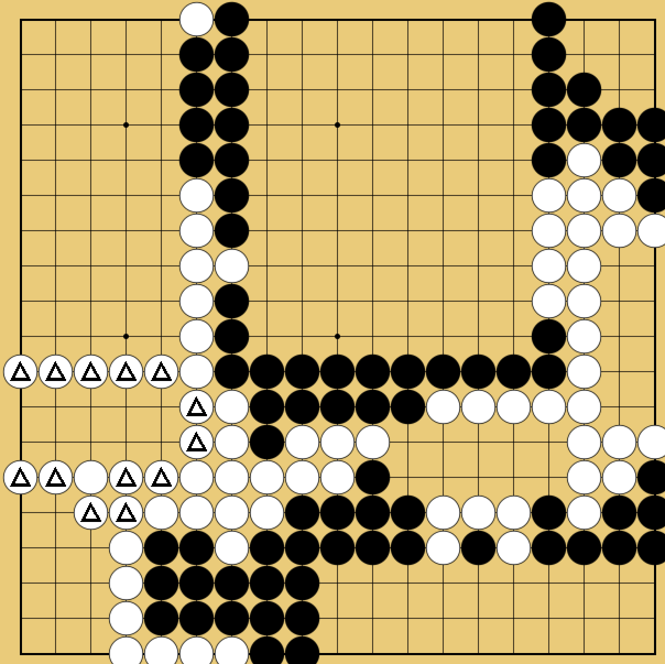 図８７：布石からヨセまで丁寧に解説の碁盤図