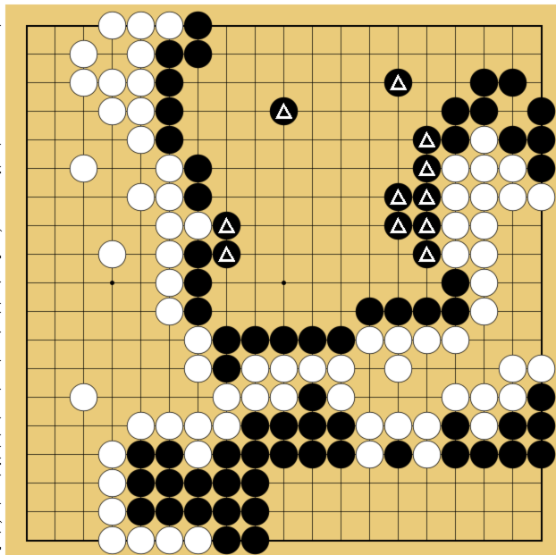 図８０：布石からヨセまで丁寧に解説の碁盤図