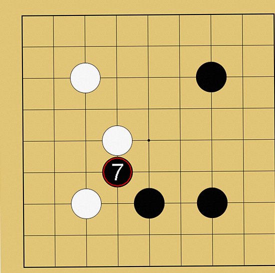 囲碁9路盤の打ち方(序盤)