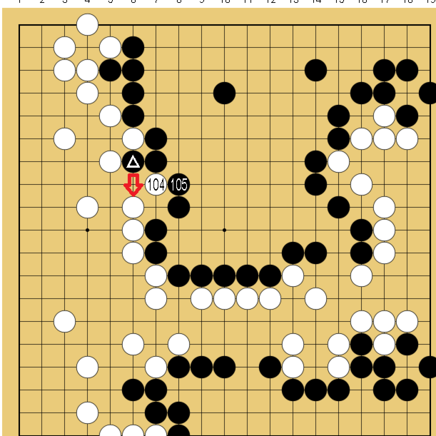 図１８：布石からヨセまで丁寧に解説の碁盤図