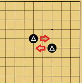 図２：囲碁の基本がよくわかる「ケイマのツケコシ」講座の碁盤図