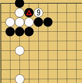 図５０：星で隅を守る方法の碁盤図