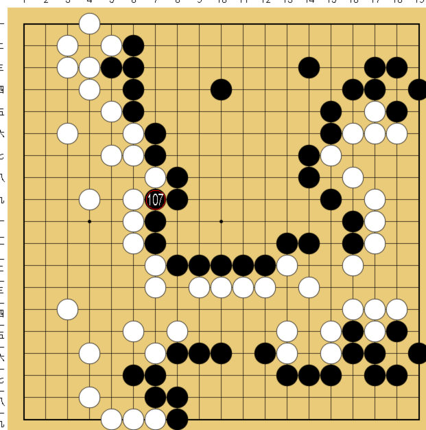図２０：布石からヨセまで丁寧に解説の碁盤図