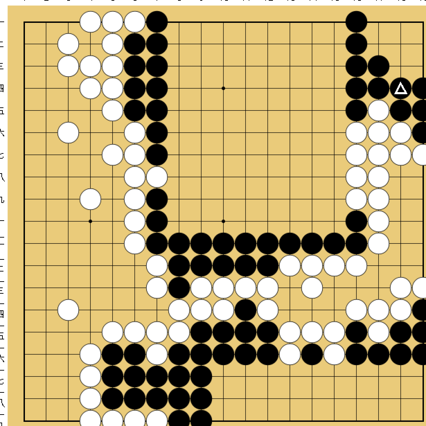 図８３：布石からヨセまで丁寧に解説の碁盤図