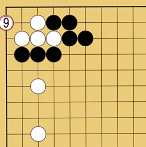 図５６：星で隅を守る方法の碁盤図