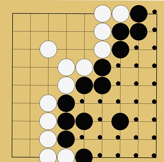 囲碁9路盤の打ち方(終局)