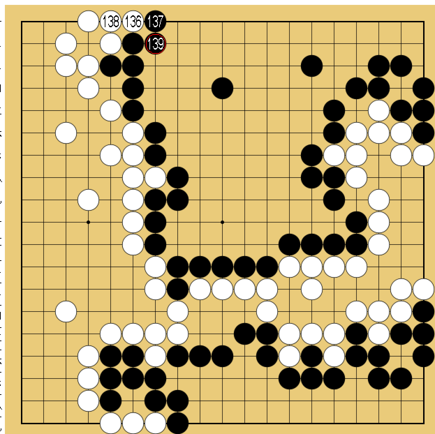 図６８：布石からヨセまで丁寧に解説の碁盤図