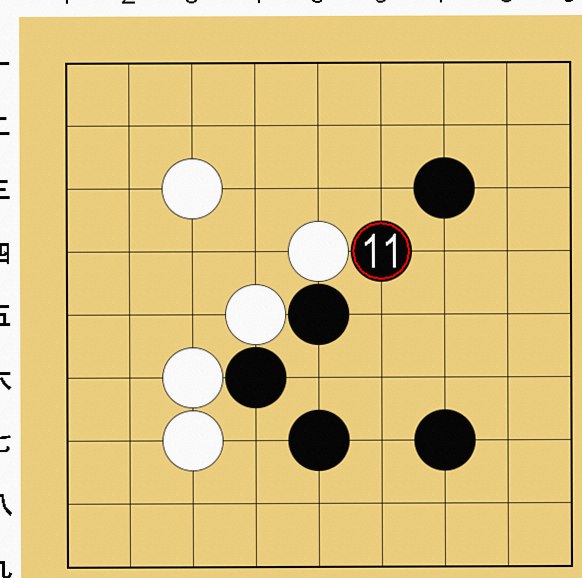 囲碁9路盤の打ち方(序盤)