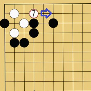 図１２：星で隅を守る方法の碁盤図
