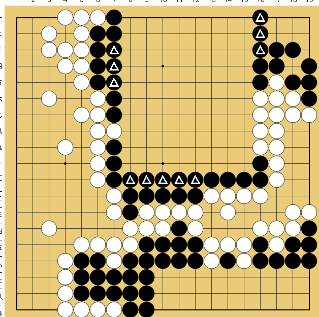 図８１：布石からヨセまで丁寧に解説の碁盤図