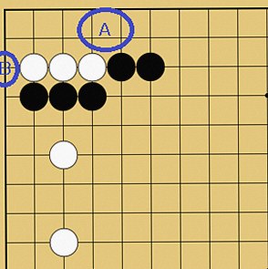 図４５：星で隅を守る方法の碁盤図