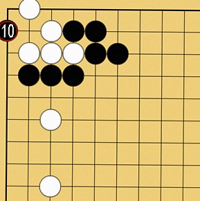 図５５：星で隅を守る方法の碁盤図