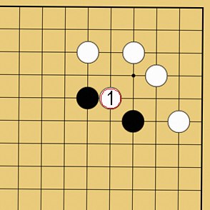 図５３：囲碁の基本がよくわかる「ケイマのツケコシ」講座の碁盤図