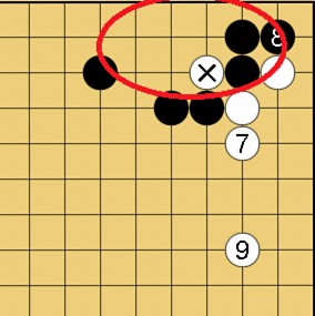 囲碁格言「切り違い一方ノビよ」