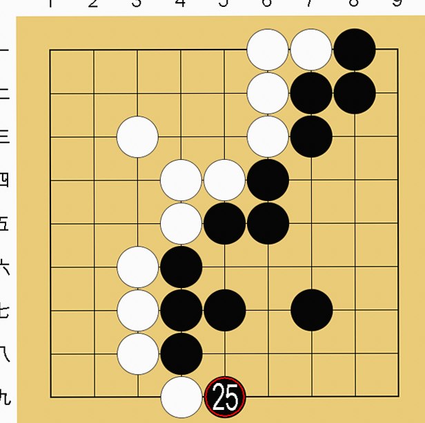 囲碁9路盤の打ち方(終盤)
