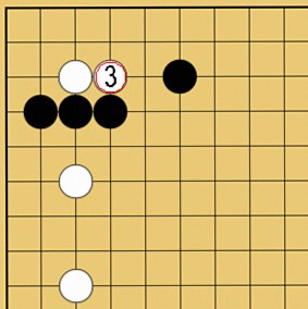 図３６：星で隅を守る方法の碁盤図