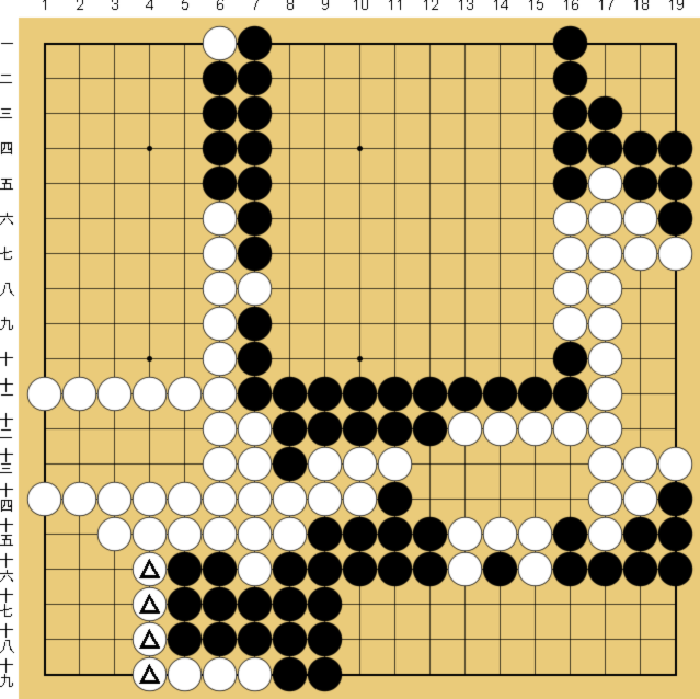図８８：布石からヨセまで丁寧に解説の碁盤図